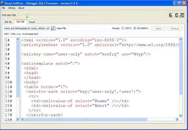 Scarica lo strumento web o l'app web Visual xsltproc Debugger