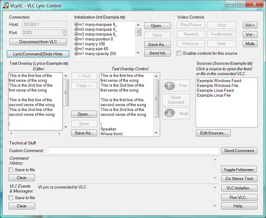 Download web tool or web app VLC Lyric Control (VLyriC)