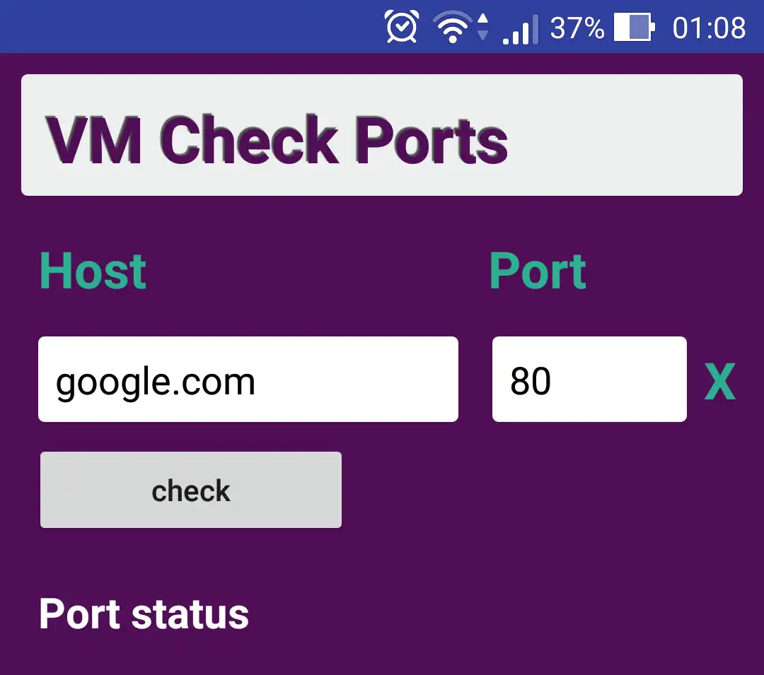 Download web tool or web app VM Port Check