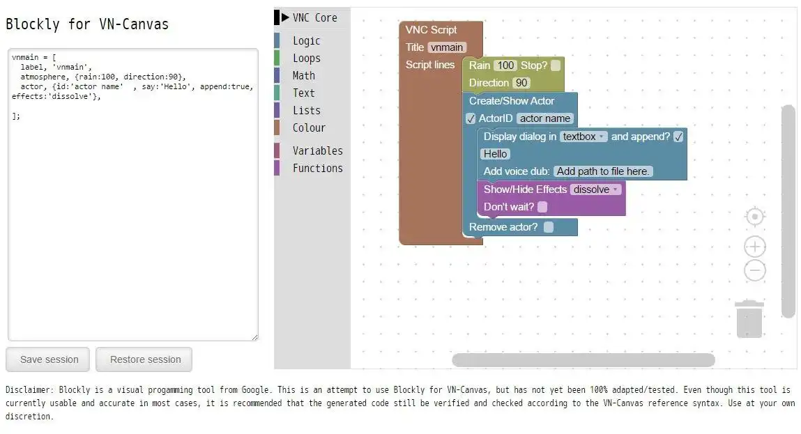 Descargue la herramienta web o la aplicación web vn-canvas para ejecutar en Windows en línea sobre Linux en línea