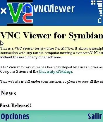 Download web tool or web app VNC Viewer for Symbian