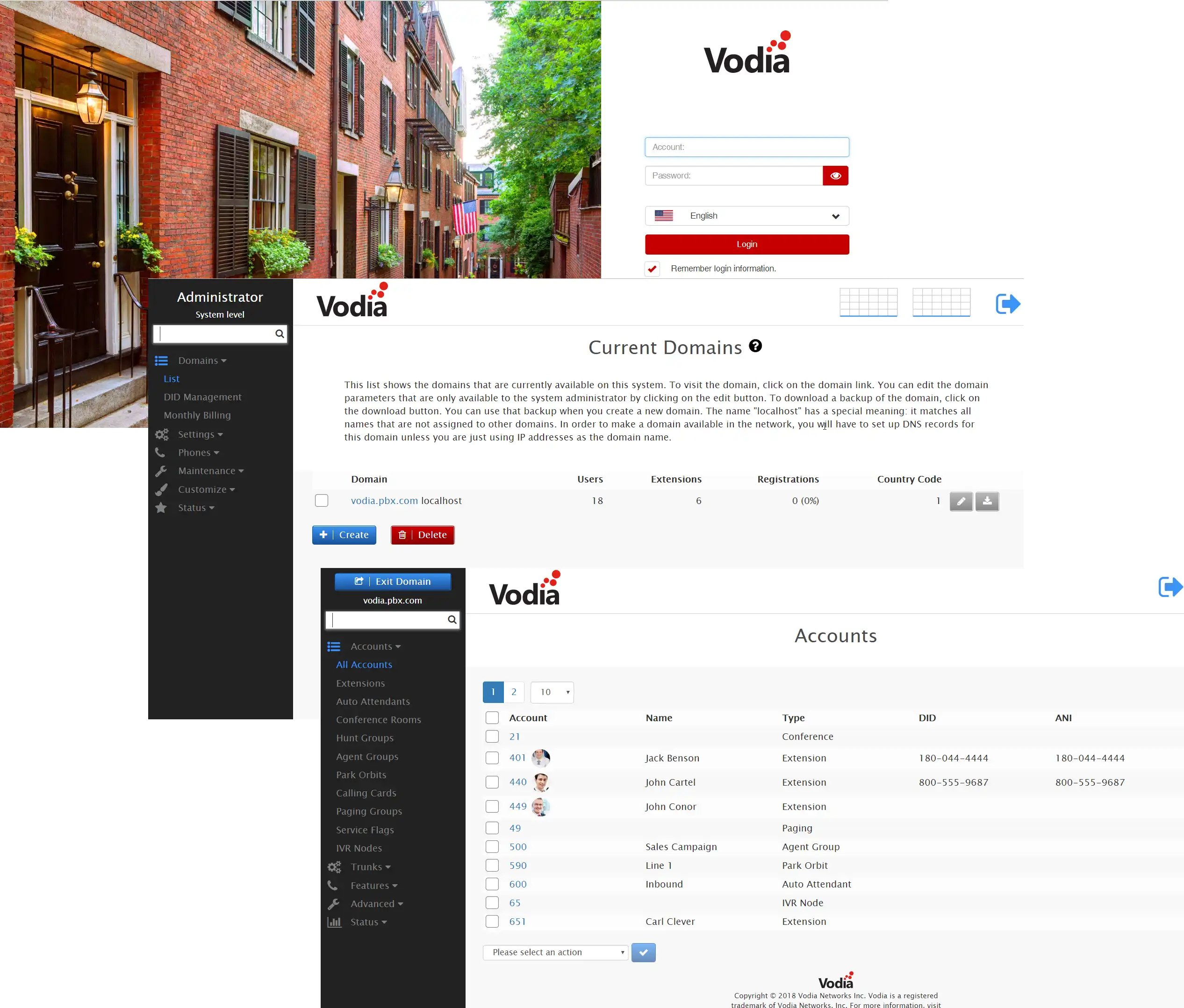 Download web tool or web app Vodia PBX