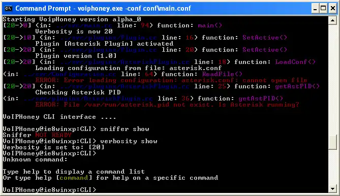 Download webtool of webapp Voip Honey om online onder Linux te draaien