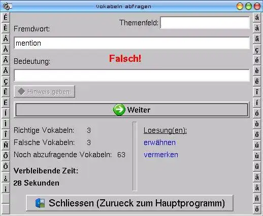 Download web tool or web app Vokabeltrainer fuer Linux und Windows