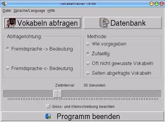 Download web tool or web app Vokabeltrainer fuer Linux und Windows