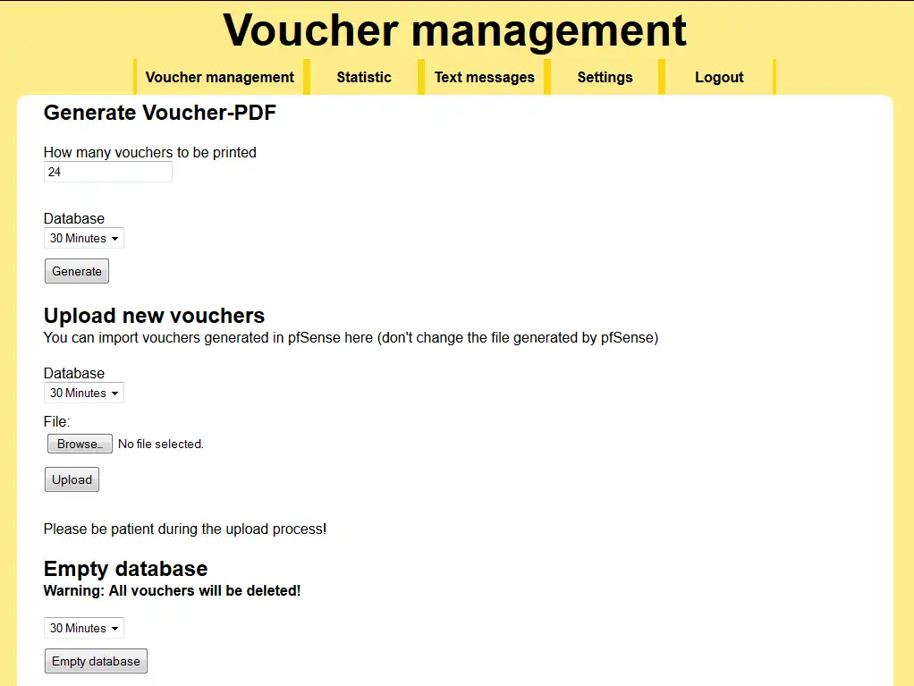 Download web tool or web app vouchergenerator