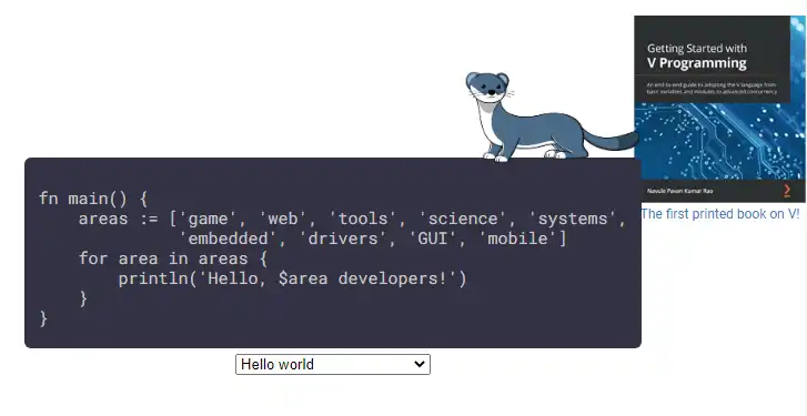 Télécharger l'outil Web ou l'application Web V Programming Language