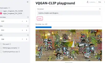 Télécharger l'outil Web ou l'application Web VQGAN-CLIP Web App