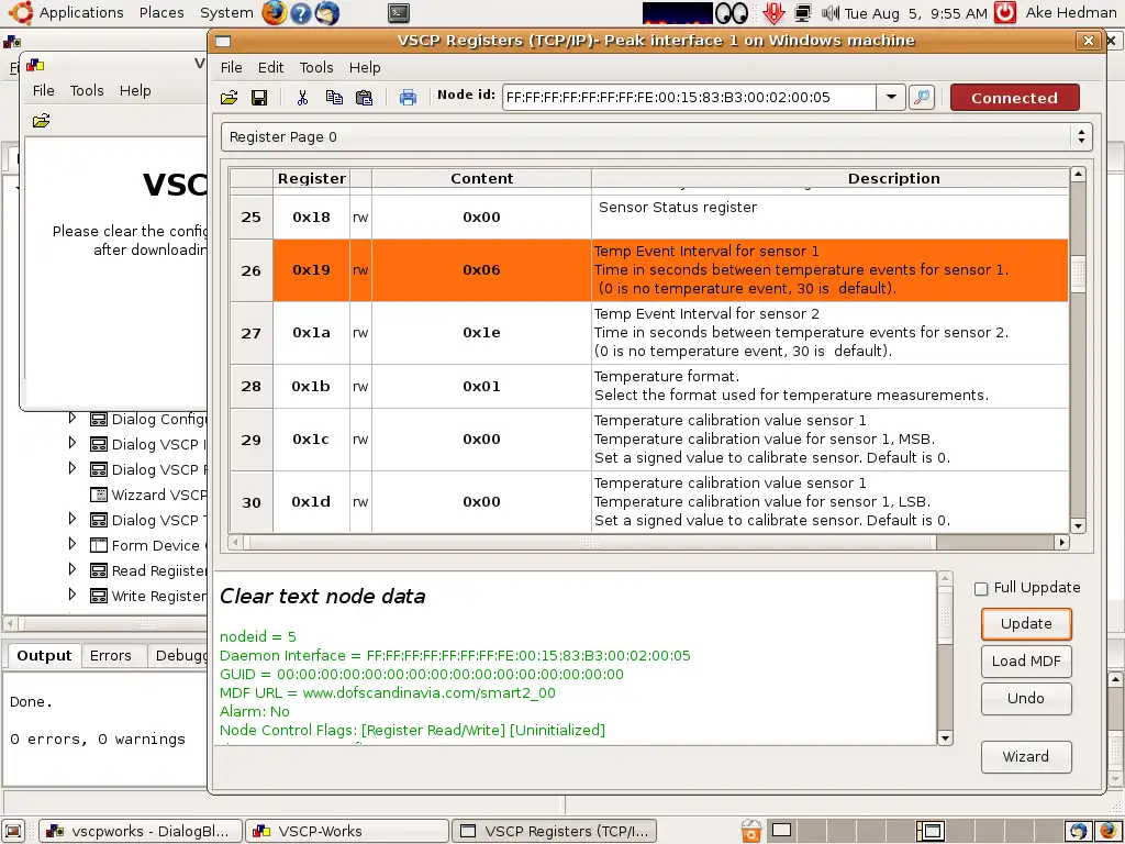 Загрузите веб-инструмент или веб-приложение VSCP Protocol Friends