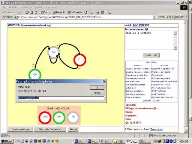 Scarica lo strumento Web o l'app Web VSE - Visual Sentences Engine per l'esecuzione in Windows online su Linux online
