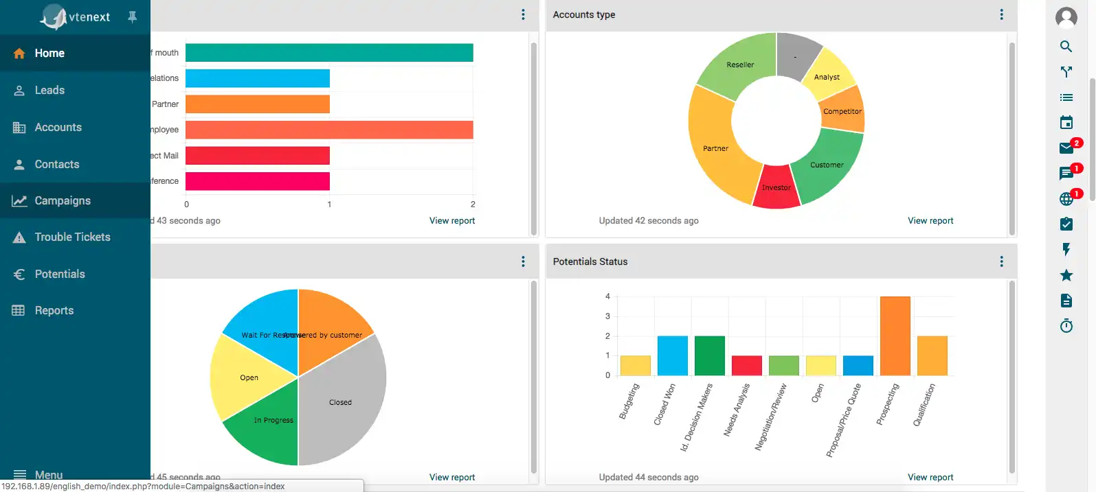 Download web tool or web app vtenext - Digital Innovation CRM