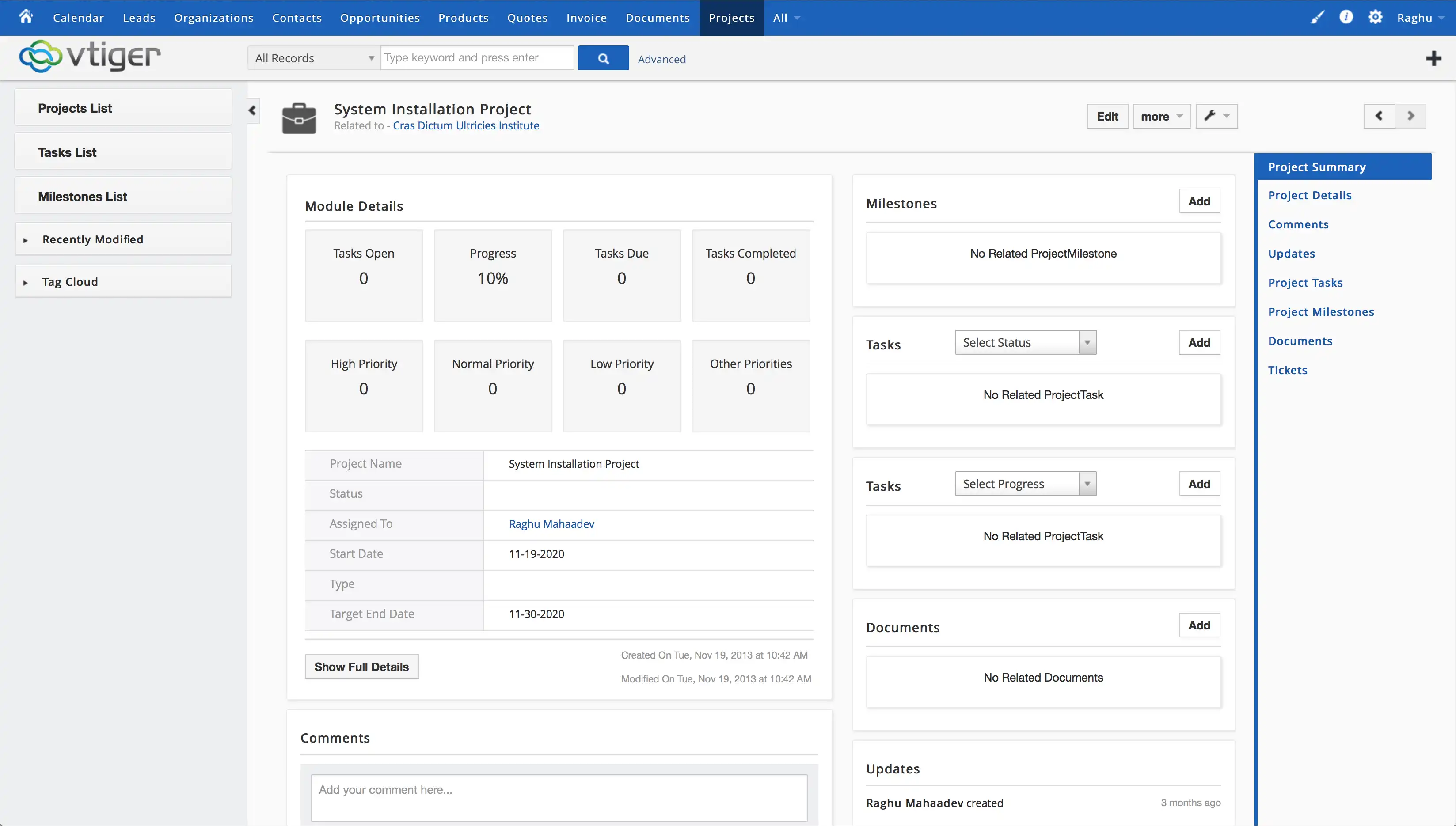 Unduh alat web atau aplikasi web Vtiger CRM