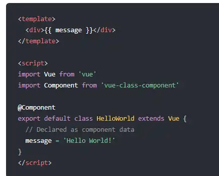 Download web tool or web app Vue Class Component