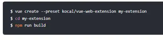 قم بتنزيل أداة الويب أو تطبيق الويب vue-web-extension