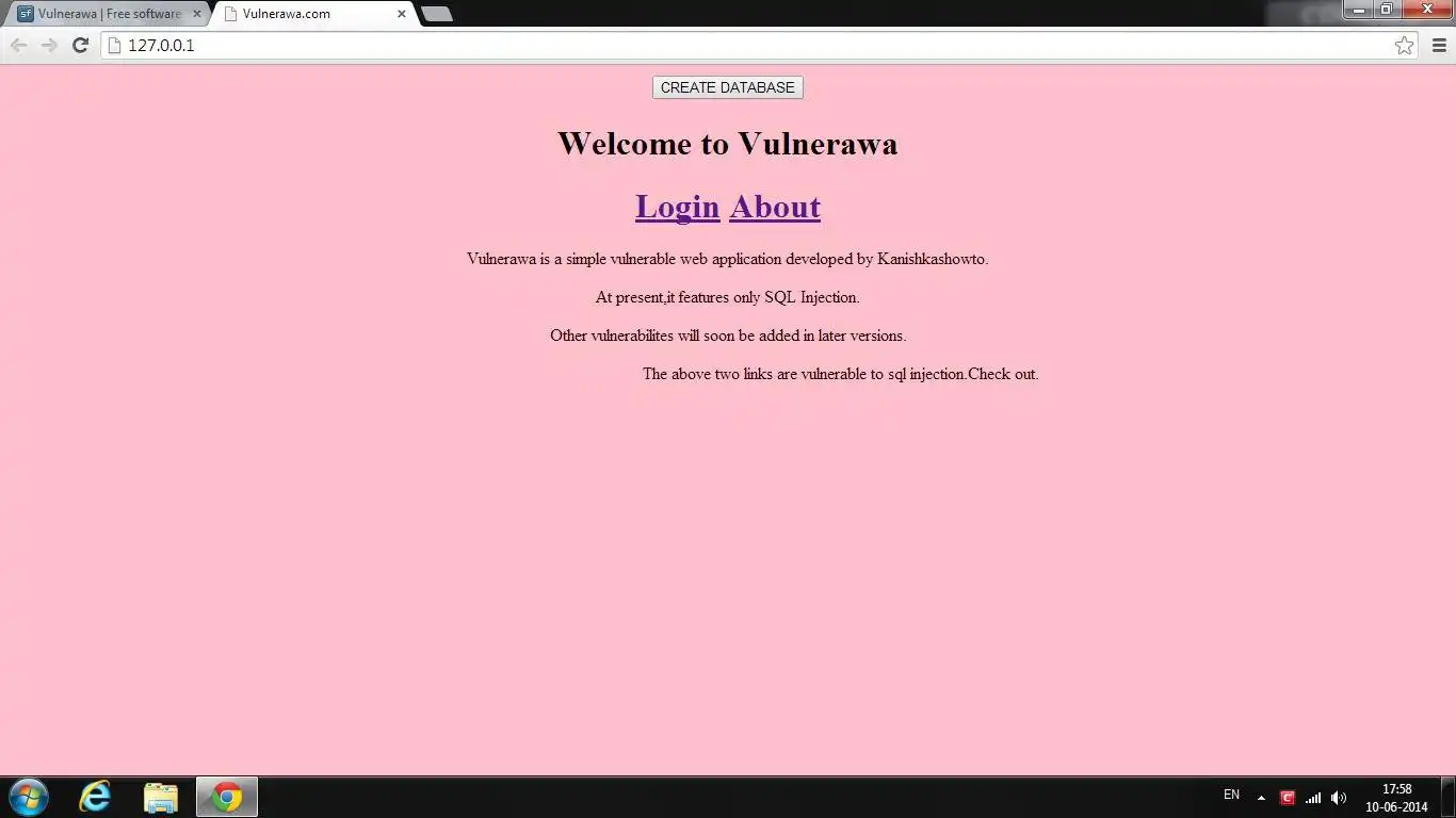 Scarica lo strumento web o l'app web Vulnerawa