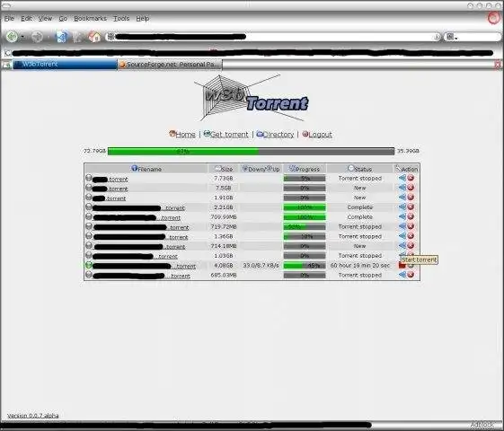 Download web tool or web app w3btorrent
