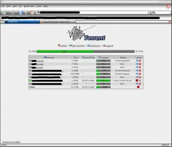 Muat turun alat web atau aplikasi web w3btorrent