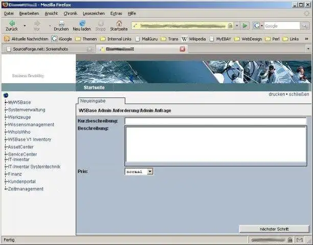 Download web tool or web app W5Base Database Framework