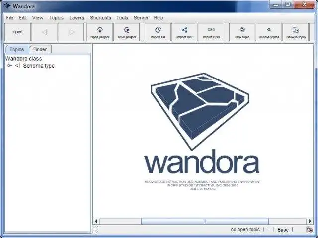 Mag-download ng web tool o web app na Wandora