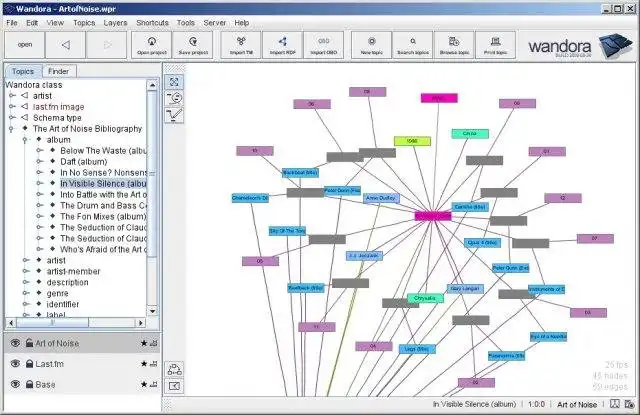 Mag-download ng web tool o web app na Wandora