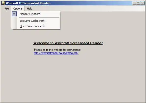 Web ツールまたは Web アプリ WarcraftScreenshotReader をダウンロードして、オンライン Linux ではなくオンライン Windows で実行します