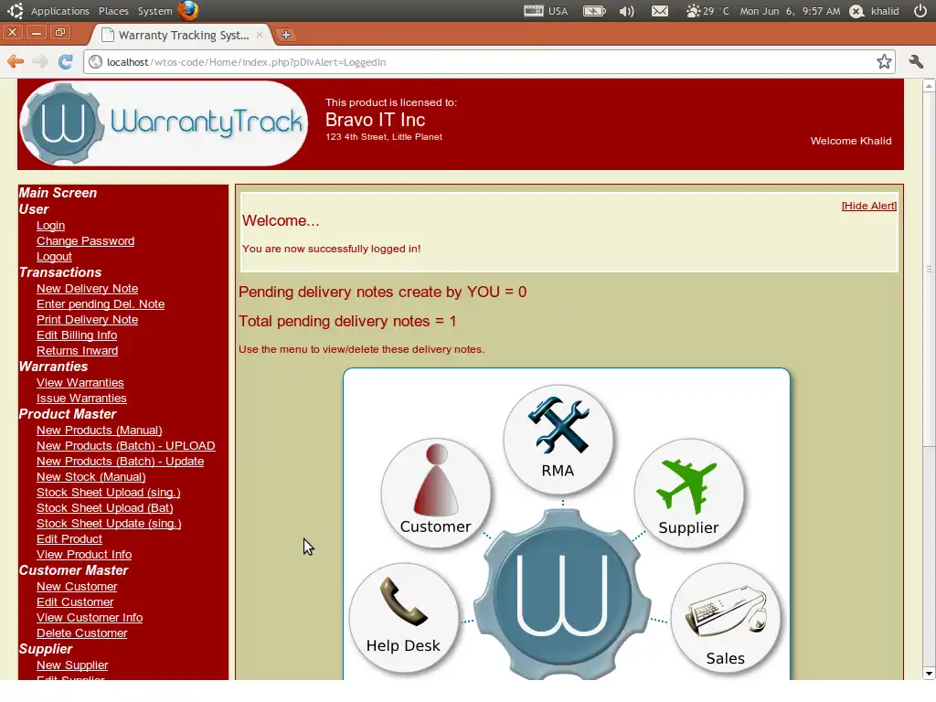 Descargue la herramienta web o la aplicación web Sistema de seguimiento de garantía (seguimiento de garantía)