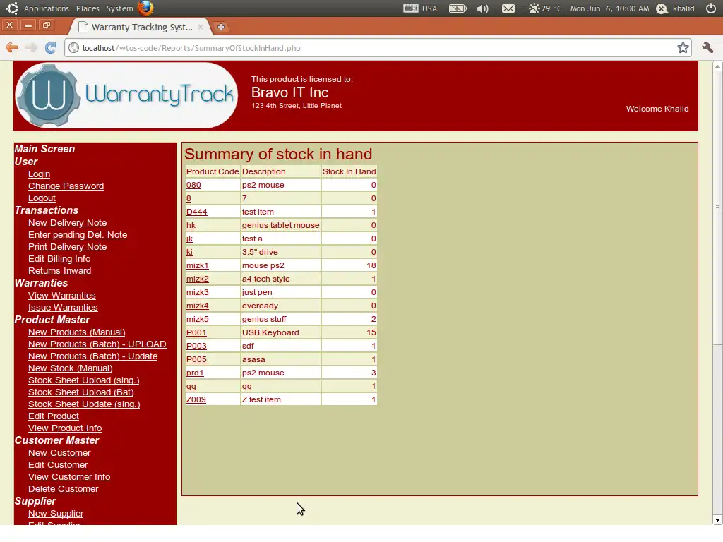 ดาวน์โหลดเครื่องมือเว็บหรือระบบติดตามการรับประกันเว็บแอป (warrantytrack)