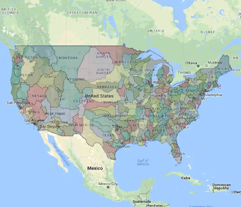 Descargue la herramienta web o la aplicación web Watershed Districts