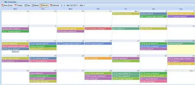 Descargue la herramienta web o la aplicación web wdCalendar JQuery AJAX Event Calendar