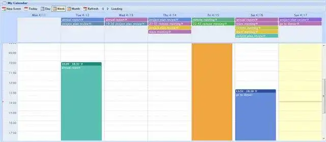 Download web tool or web app wdCalendar JQuery AJAX Event Calendar