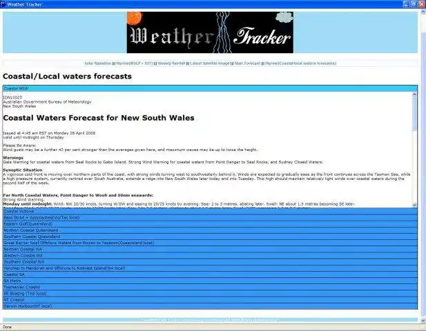 Download web tool or web app Weather Tracker to run in Windows online over Linux online