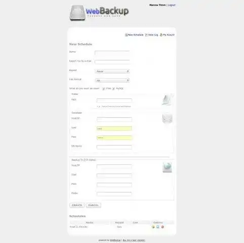 قم بتنزيل أداة الويب أو تطبيق الويب WebBackup