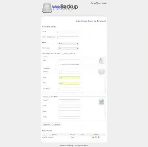 Download web tool or web app WebBackup