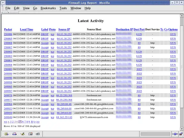 Download web tool or web app Web-based Firewall Log Analyzer