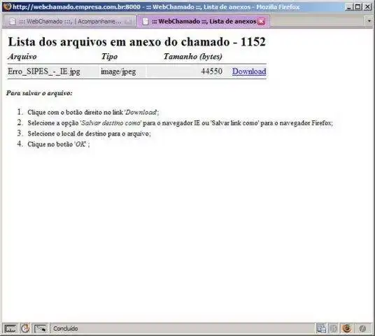 Download webtool of webapp WebChamado
