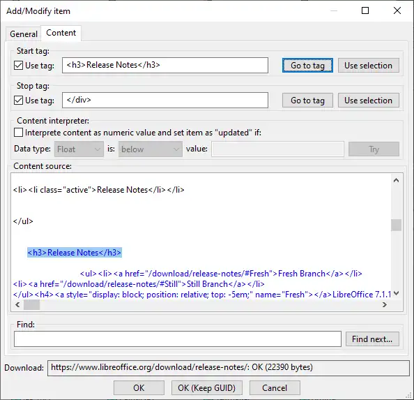 הורד את כלי האינטרנט או אפליקציית האינטרנט WebChangeMonitor