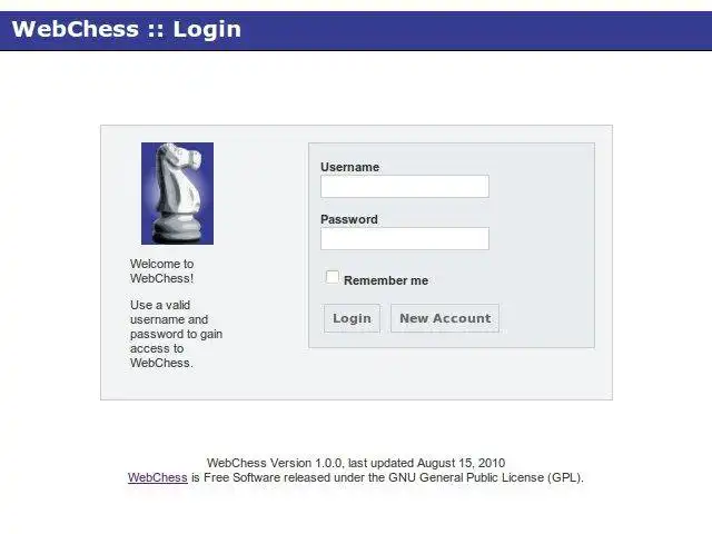 Mag-download ng web tool o web app na WebChess