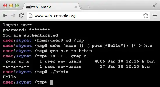 Download web tool or web app Web Console
