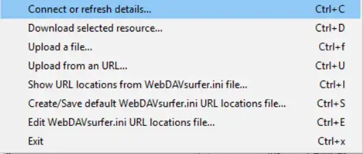 Web ツールまたは Web アプリ WebDAVSurfer をダウンロードする