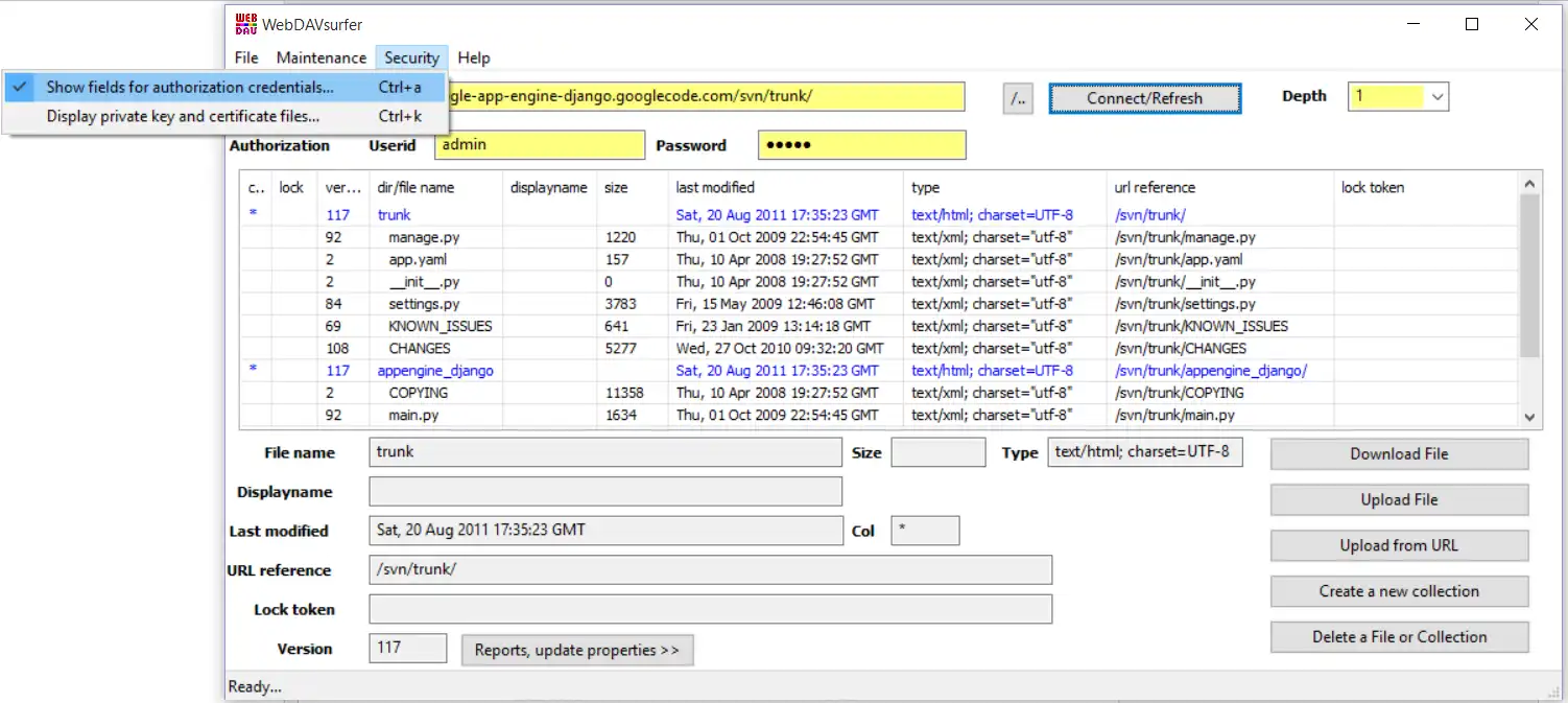 Mag-download ng web tool o web app na WebDAVSurfer