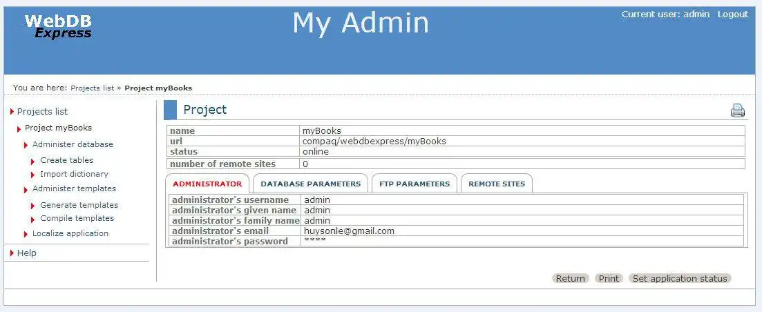 Download web tool or web app WebDBExpress