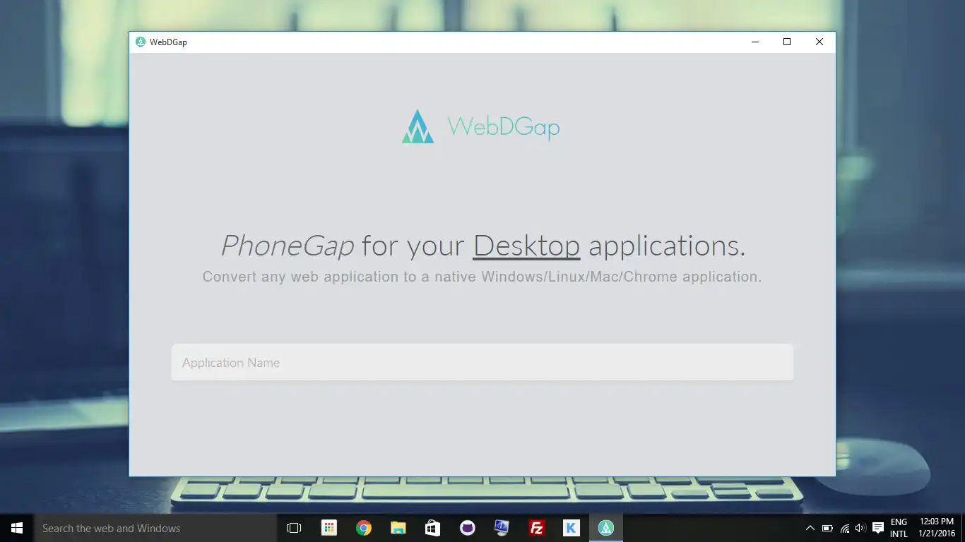 Descargue la herramienta web o la aplicación web WebDGap