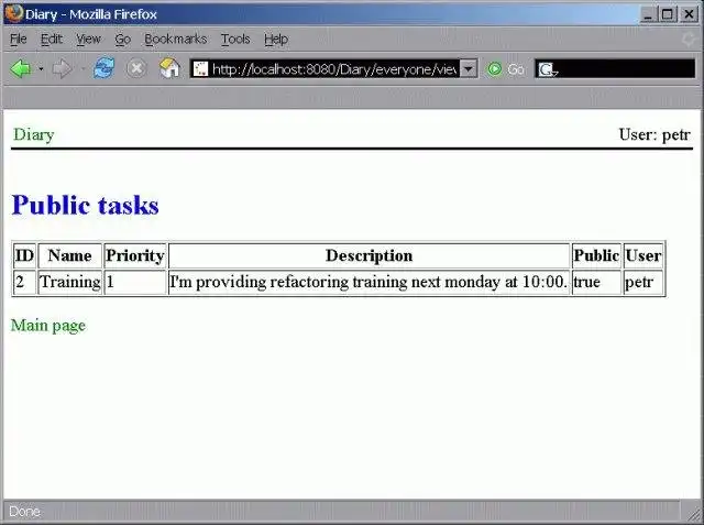 Завантажте веб-інструмент або веб-програму WebDiary