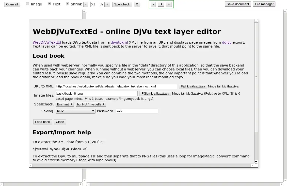 Download web tool or web app WebDjVuTextEd