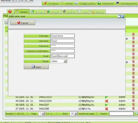 웹 도구 또는 웹 앱 Webframe 다운로드