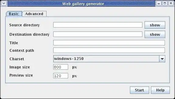 Download web tool or web app Web Gallery Generator