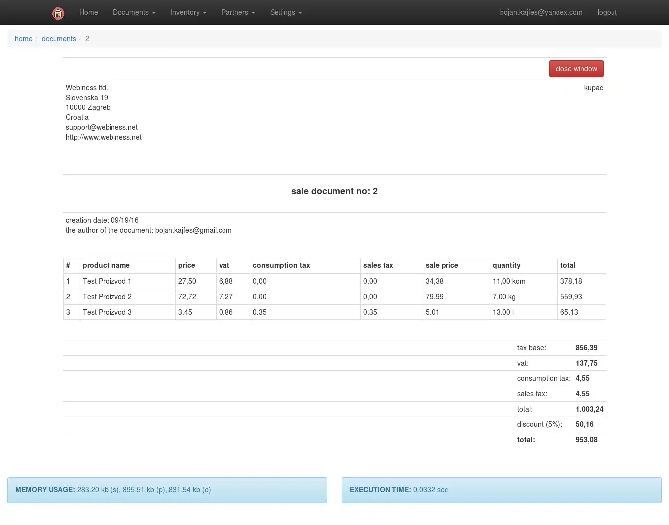 Download web tool or web app Webiness Inventory