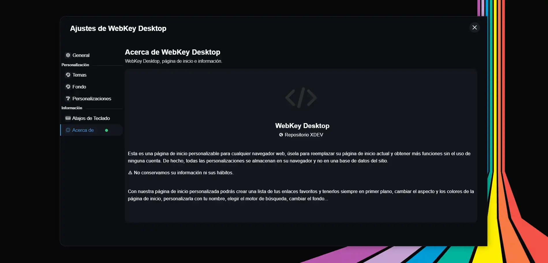قم بتنزيل أداة الويب أو تطبيق الويب WebKey Desktop