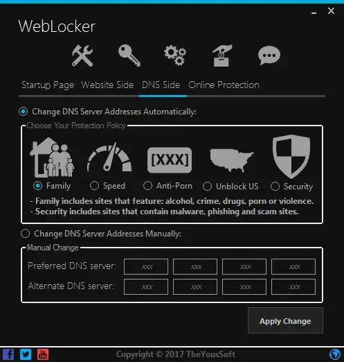 Download web tool or web app WebLocker