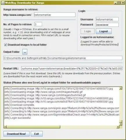 Download web tool or web app Weblog Downloader